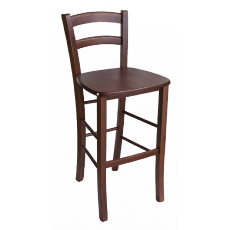 42-AA σκαμπό ψηλό ξύλινο ΚΑΡΥΔΙ κάθισμα ΞΥΛΟ, 41x44x102/H73