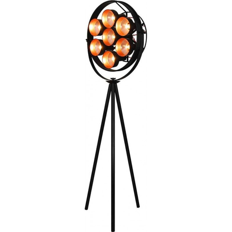 HOMELIGHTING ΕΠΤΑΦΩΤΟ ΦΩΤΙΣΤΙΚΟ ΔΑΠΕΔΟΥ ΜΕΤΑΛΛΙΚΟ ΜΑΥΡΟ HECTOR 77-3054