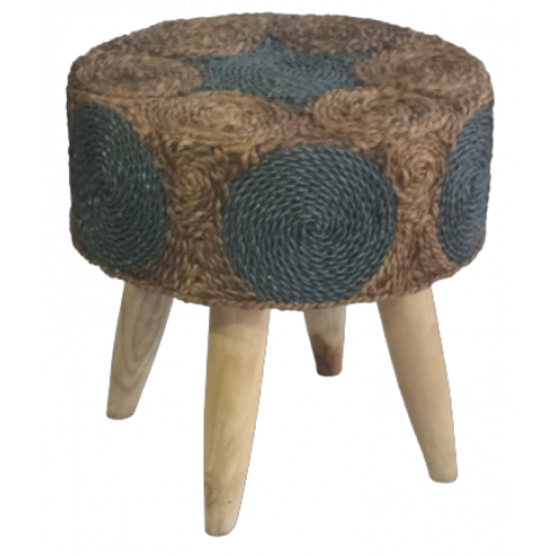 0510889 σκαμπό χαμηλό ξύλινο με ΨΑΘΑ, Φ43xΥ45