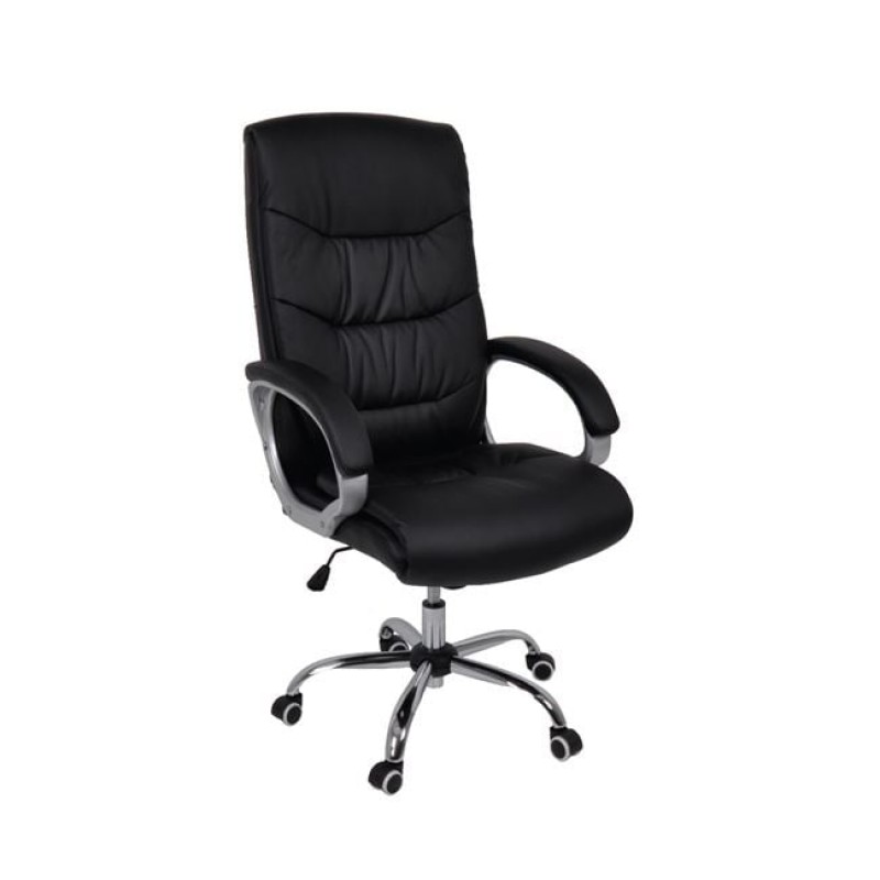 BF6400 Πολυθρόνα Διευθυντή Μέταλλο Χρώμιο, PU Μαύρο Κωδικός: [Ε-00019126] ΕΟ282,1