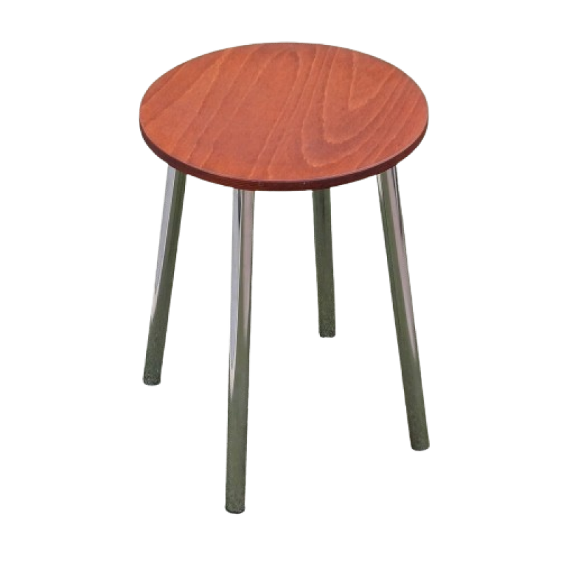 SC-20004C-ΧΑΤΖΙ σκαμπό Η45 σκελετός χρωμίου κάθισμα ΞΥΛΟ ΧΡΩΜΑ ΕΠΙΛΟΓΗΣ / 33x33xH45