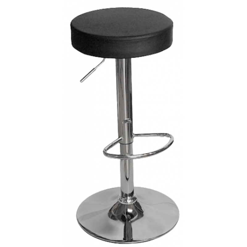  LEMON σκαμπό ρυθμιζόμενo δερματίνη ΜΑΥΡΗ, 38x38xΗ60/76