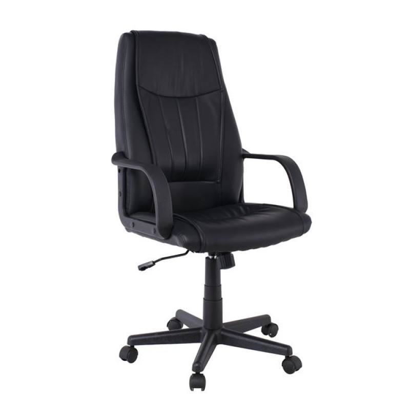 BF1410 Πολυθρόνα Γραφείου Διευθυντή Pu Μαύρο Κωδικός: [Ε-00026086] ΕΟ561,1