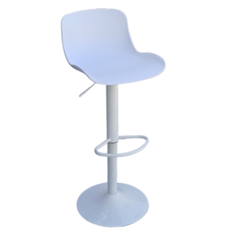 MORE σκαμπό ρυθμιζόμενo μέταλλο-polypropylene ΛΕΥΚΟ / 43x35x75/104