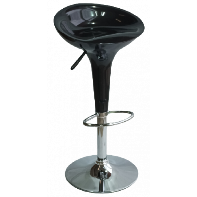 BARAKI σκαμπό ρυθμιζόμενo πλαστικό ΜΑΥΡΟ, 44x40x67-88