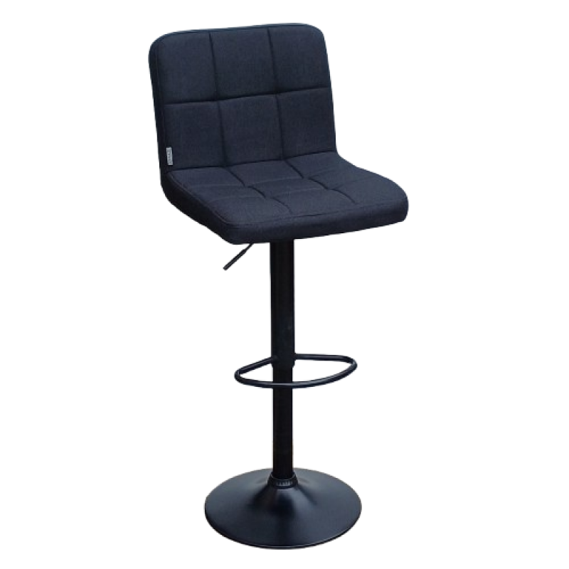 RADA σκαμπό ρυθμιζόμενo σκελετός ΜΑΥΡΟΣ ύφασμα ΜΑΥΡΟ / 45x50xΗ89-110