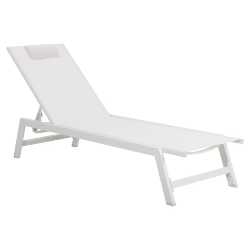 ΞΑΠΛΩΣΤΡΑ ΑΛΟΥΜΙΝΙΟΥ RABIA HM5982.01 ΛΕΥΚΗ & ΛΕΥΚΟ TEXTILENE 191,5x55,5x89,5Υεκ.