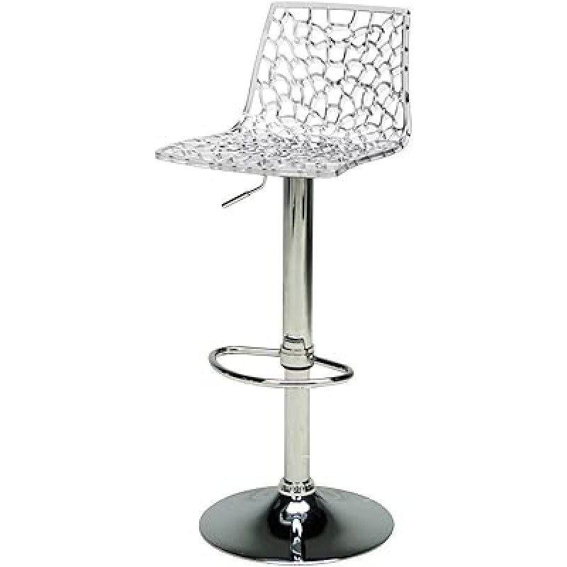 Σκαμπό ρυθμιζόμενο με αμορτισέρ SPIDER GAS LIFT 39.00cm x 41.00cm x 82.00cm  διαφανο 