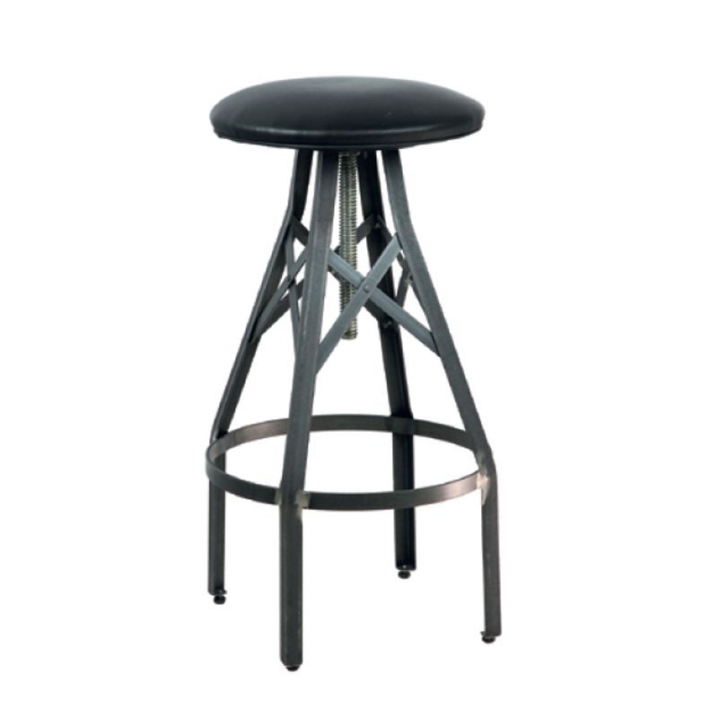 MS 48 - Σκαμπό μπαρ μεταλλικό με βιδα   Υ:65/85   Β:40 Μ: 40