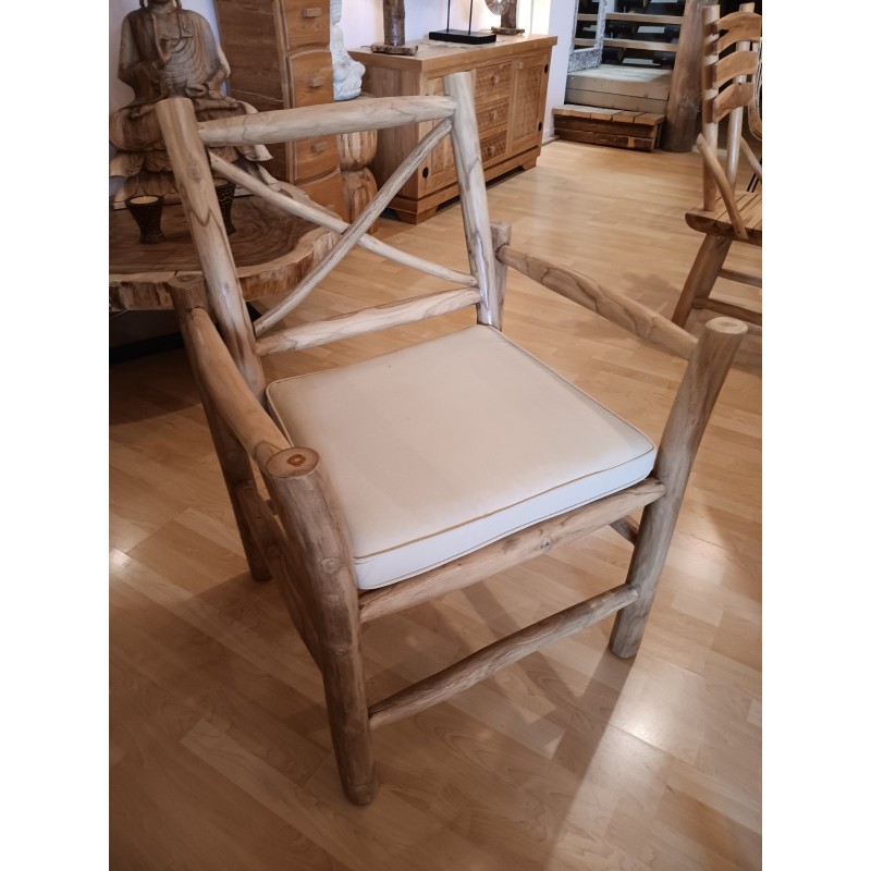 Πολυθρόνα LC-56  από ξύλο teak   Διαστάσεις:65χ65χ87