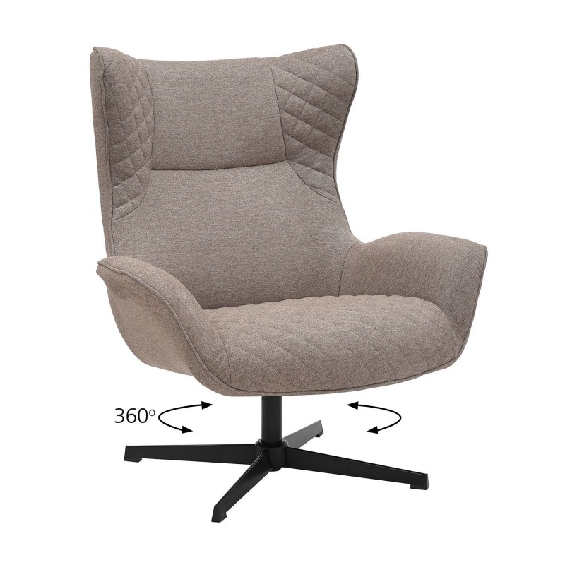 Πολυθρόνα Gossip μόκα 90 x 83 x 104, 300-382