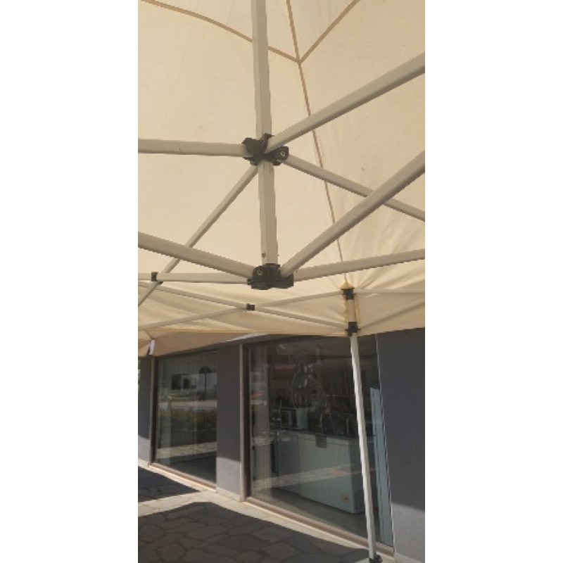 BL 5235 G - Πτυσσόμενη τέντα Gazebo βαρέως τύπου 3m x 3 m - ΥΦΑΣΜΑ ΕΚΡΟΥ OXFORD 600 D  Σκελετός μεταλλικός  35 x 35mm τετράγωνος.