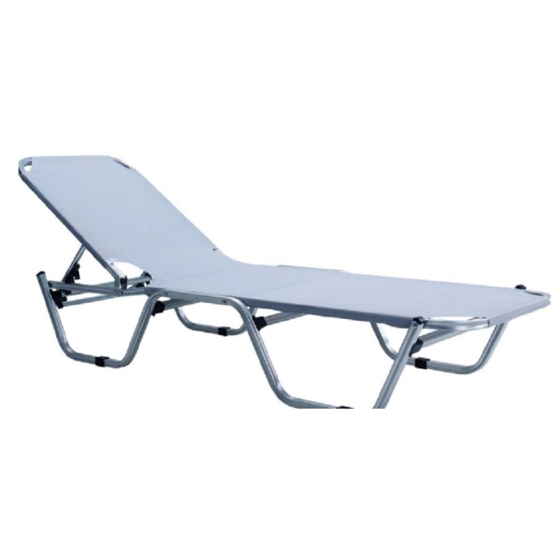 ΞΑΠΛΩΣΤΡΑ ΕΠΑΓΓΕΛΜΑΤΙΚΗ ΑΛΟΥΜΙΝΙΟΥ 5427 Β  Γκρι-Άσπρο Ύφασμα: Textilene: 2*1, 550gr σωλήνα 25*25mm και πάχος 1,5mm