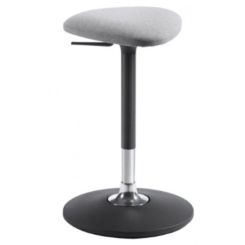 Ritmo σκαμπό bar E - ecopelle aurea  Φ40x58-84cm  γκρι ύφασμα  ​​​​​​​Περιστρεφόμενο και ρυθμιζόμενο