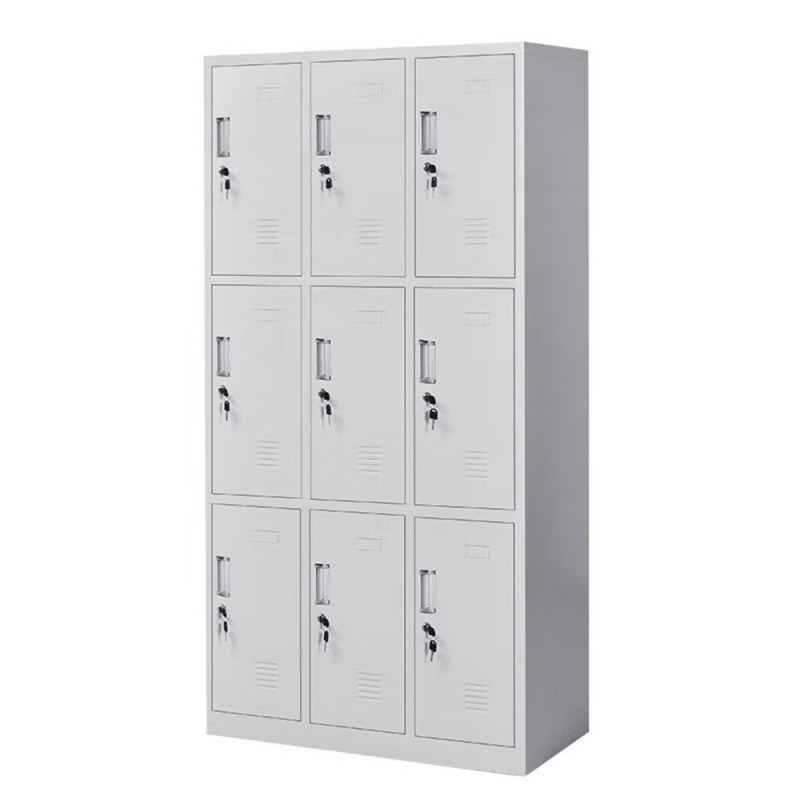 Φοριαμός ArteLibre 9 Θέσεων EARNUR Ανοιχτό Γκρι Μέταλλο 90x45x185cm