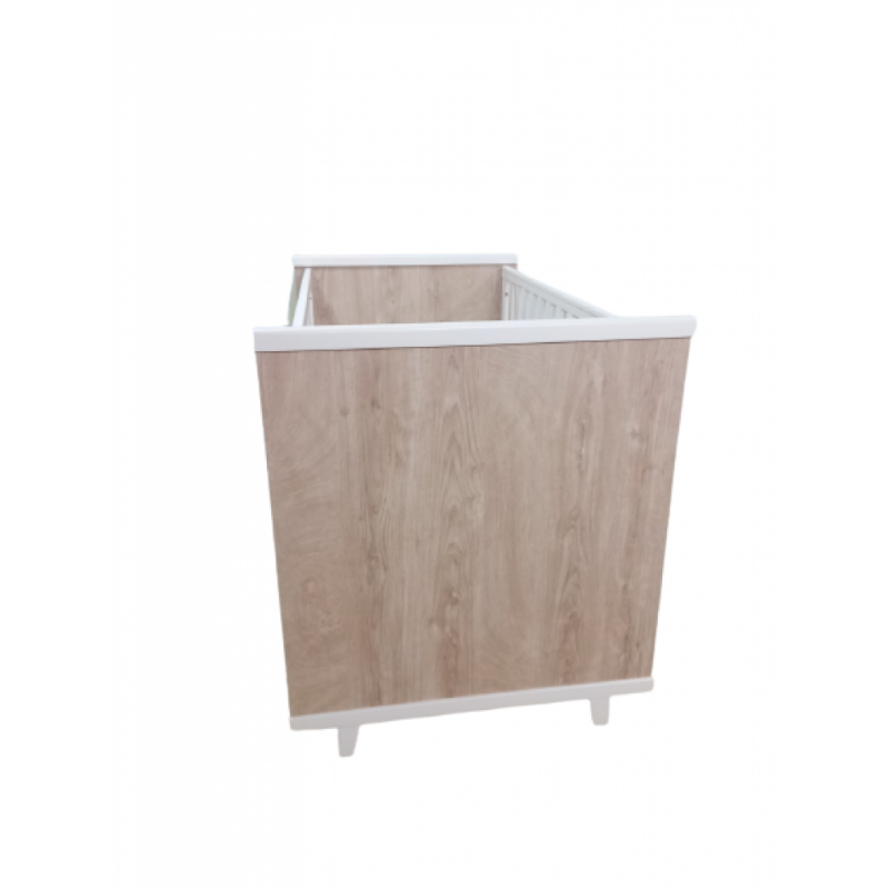 ΒΡΕΦΙΚΟ ΚΡΕΒΑΤΑΚΙ BELLA ΑΠΟ ΜΕΛΑΜΙΝΗ ΚΑΙ MDF ΓΙΑ ΣΤΡΩΜΑ 70X140CM