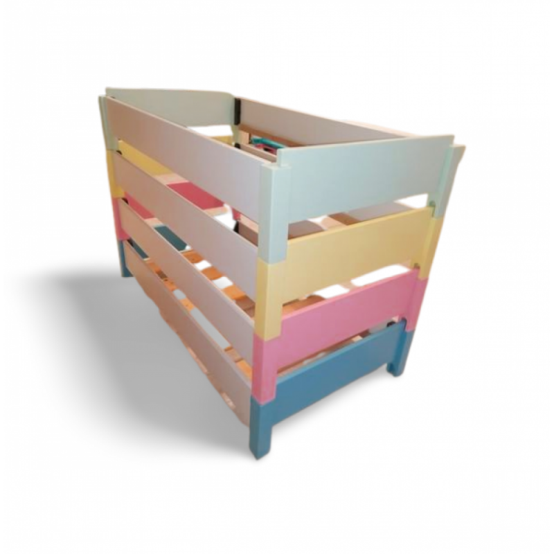 ΚΡΕΒΑΤΙ ΝΗΠΙΩΝ ΣΤΟΙΒΑΖΟΜΕΝΟ ΓΙΑ ΣΤΡΩΜΑ 60X120CM (ΧΩΡΙΣ ΣΤΡΩΜΑ) ΡΟΖ