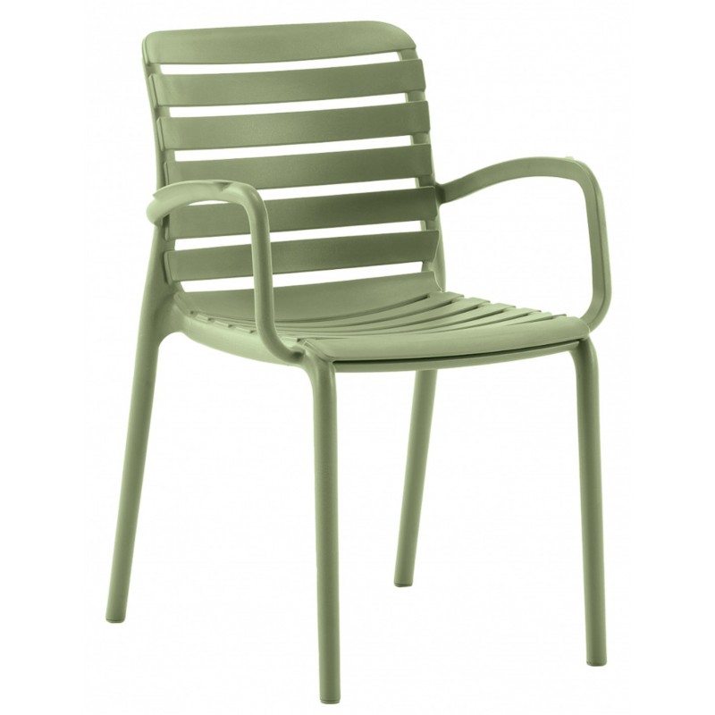 Parma πολυθρόνα polypropylene λαδί   - 56x56x82(47)cm   