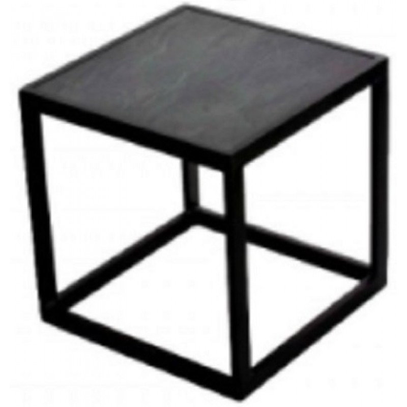 Linsey II τραπεζάκι αλουμινίου Mαύρο 40x40X40cm