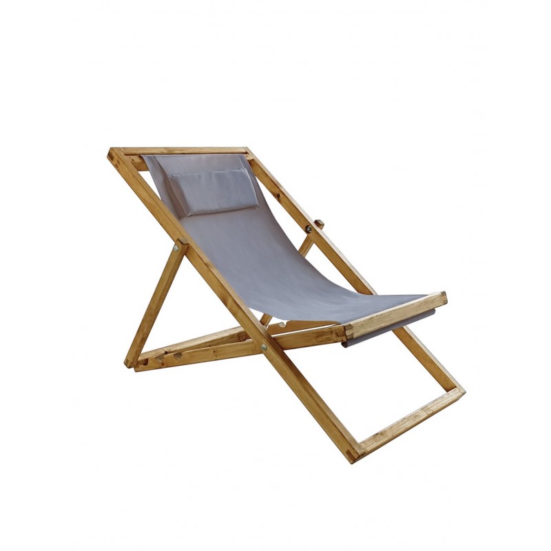 Sharp ξύλινη σεζλόνγκ Καρυδί 115x61cm