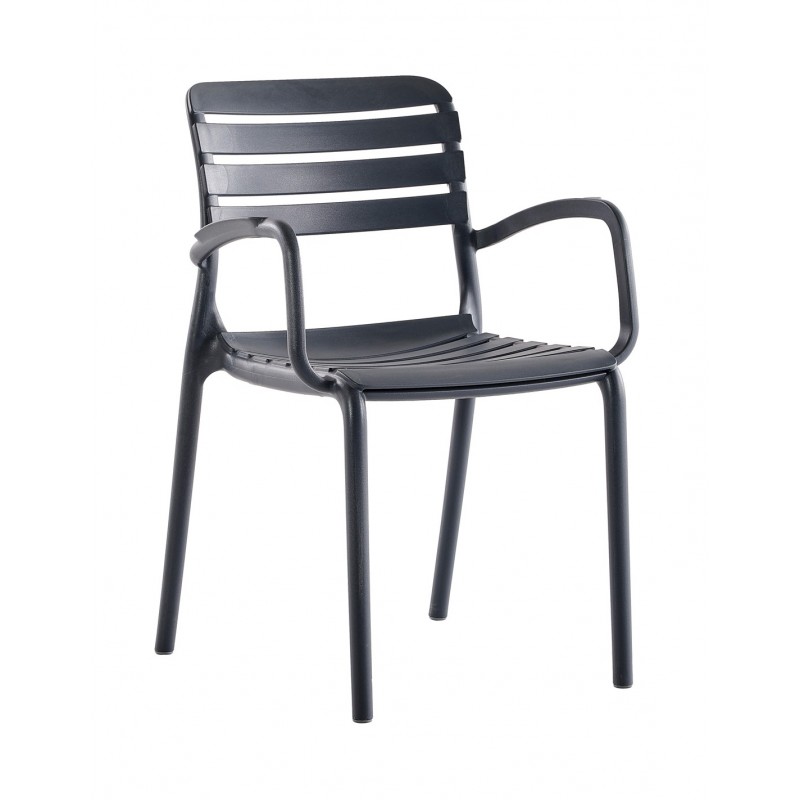 Notte πολυθρόνα polypropylene χρωμα μαύρο  Διαστάσεις  56x56x82(47)cm