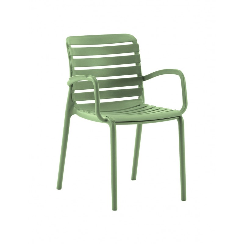 Parma πολυθρόνα polypropylene πρασινο  - 56x56x82(47)cm   