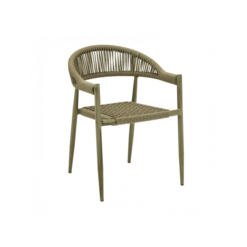 Adina πολυθρόνα αλουμινίου-rope  56x58x78cm