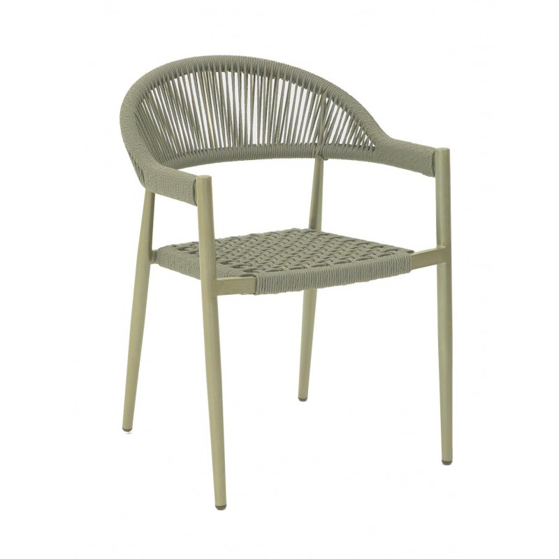 Adina πολυθρόνα αλουμινίου-rope  Κωδικός : 30134-116394    56x58x78cm