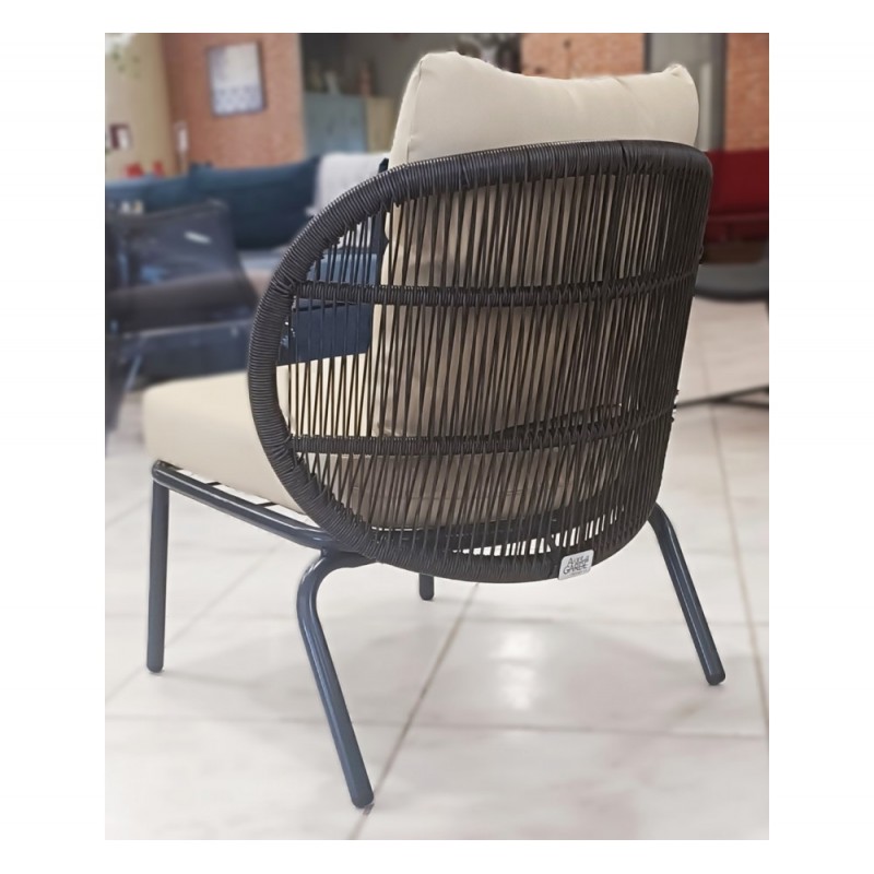 Cordo πολυθρόνα lounge μεταλλική με rope   Κωδικός : 29996   Διαστάσεις : 68x65x68cm