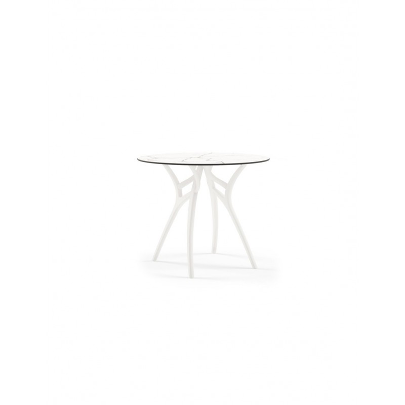 Ivy τραπέζι HPL-polypropylene λευκό- λευκό   Κωδικός  31332-11682 διαστάσεις Φ 90Χ75  