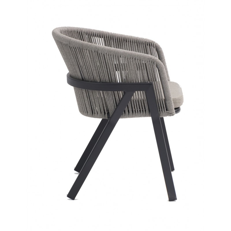 Jupiter Πολυθρόνα Aλουμίνιο -PE Rattan Rope  -76x65x66cm