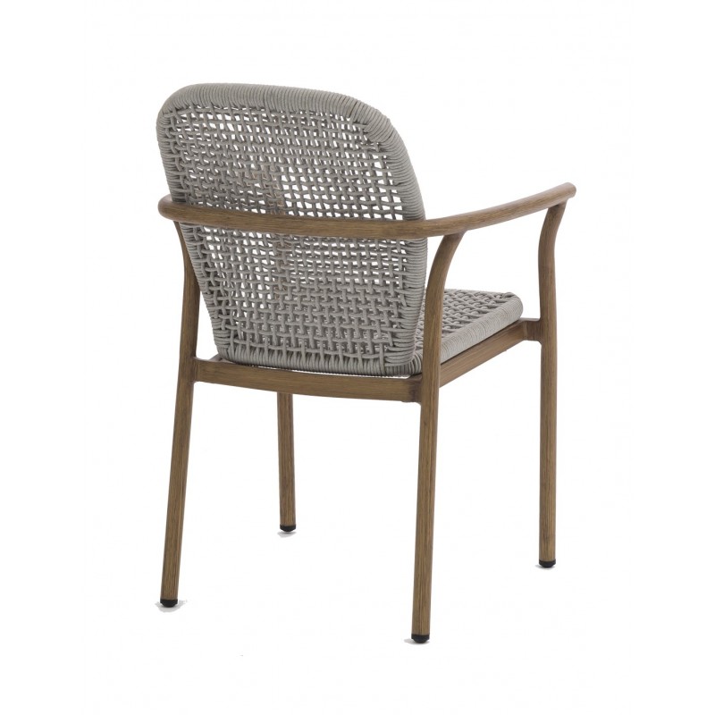 Mercury Πολυθρόνα  Aλουμίνιο -PE Rattan Rope  57,5x62xH87cm