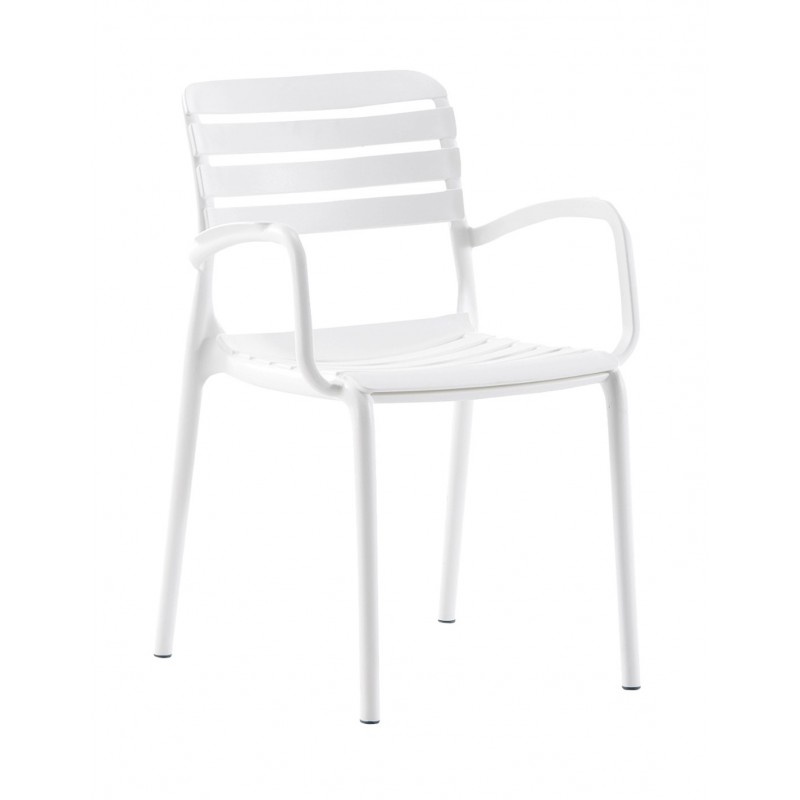 Notte πολυθρόνα polypropylene χρώμα λευκό   Διαστάσεις  56x56x82(47)cm  