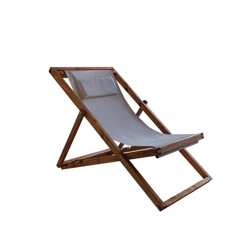 Sharp ξύλινη σεζλόνγκ Καρυδί 115x61cm