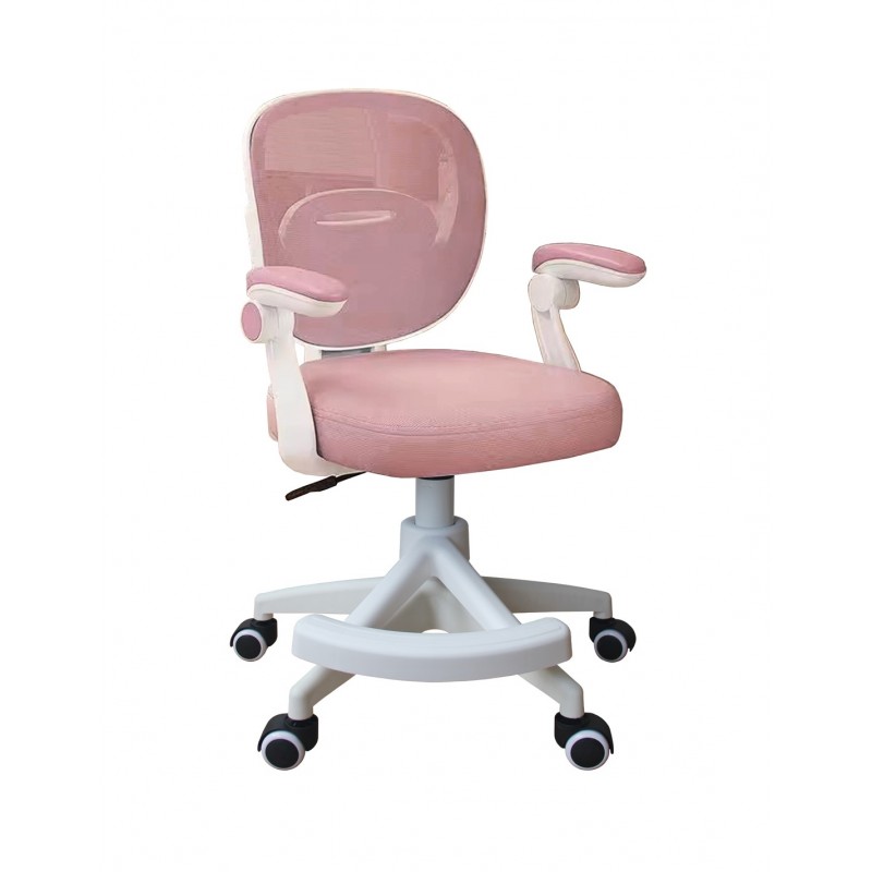 Kingdom Πολυθρόνα Παιδική Γραφείου Υφασμάτινη  ΡΟΖ  ΔΙΑΣΤΑΣΕΙΣ 56x56xH79-89(57-67/40-50)cm