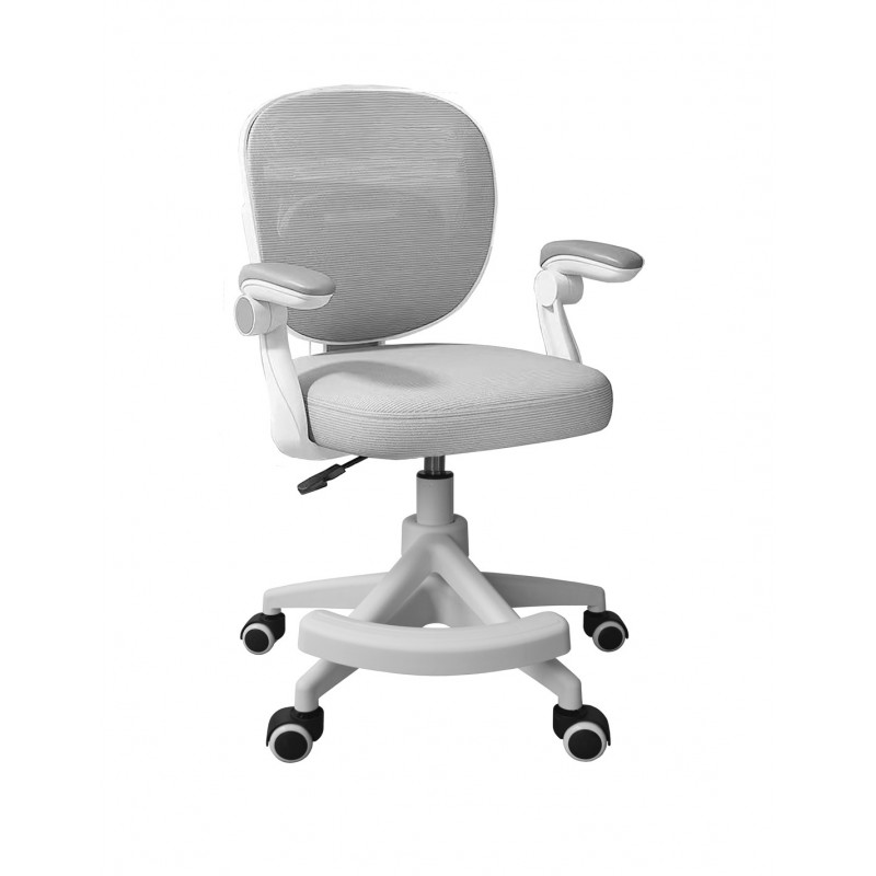 Kingdom Πολυθρόνα Παιδική Γραφείου Υφασμάτινη Ανοιχτό  ΓΚΡΙ  ΔΙΑΣΤΑΣΕΙΣ 56x56xH79-89(57-67/40-50)cm