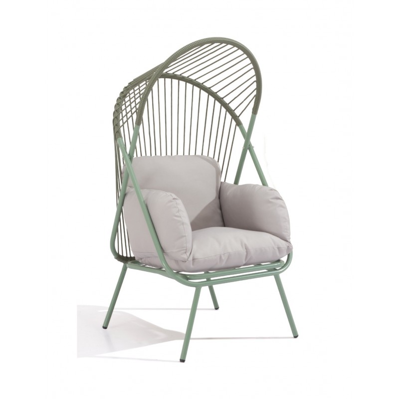 LILY πολυθρόνα lounge μεταλλική   75x69x138.5cm