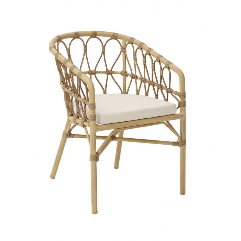 Neptune Πολυθρόνα  Aλουμίνιο -PE Rattan Rope  59x60xH75cm  