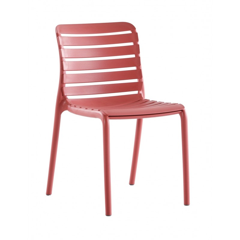 Parm καρέκλα polypropylene marsala σκουρο κόκκινο -47x56x82(47)cm    