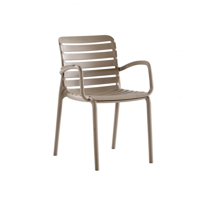 Parma πολυθρόνα polypropylene  καπουτσινο  Κωδικός 45602-117326  - 56x56x82(47)cm   