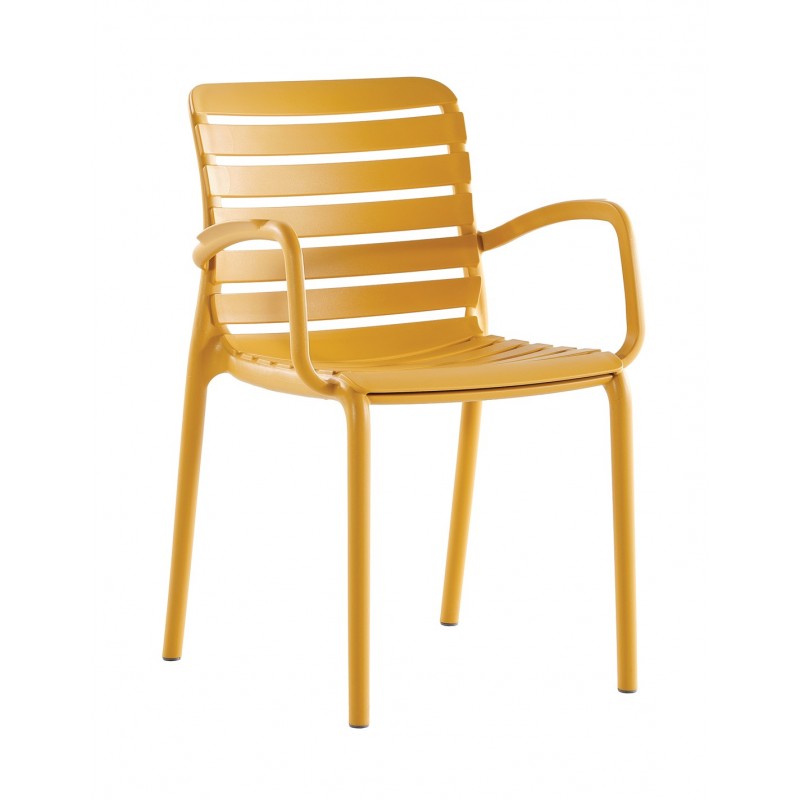 Parma πολυθρόνα polypropylene  ΜΟΥΣΤΑΡΔΙ  Κωδικός   45602-117323  - 56x56x82(47)cm   