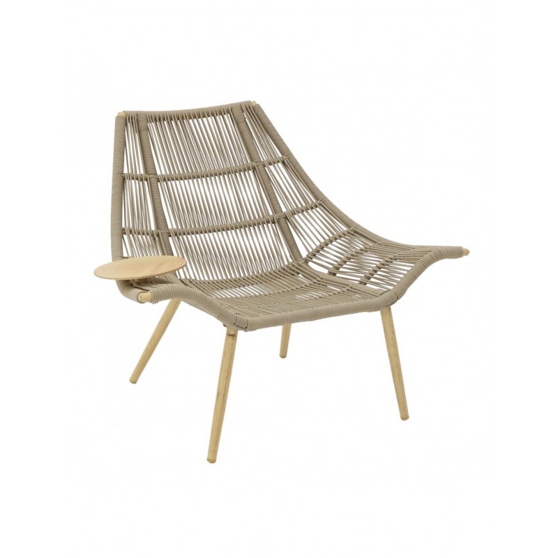 Sully πολυθρόνα lounge  Αλουμίνιο - Rope  Φυσικό -108x103x50cm