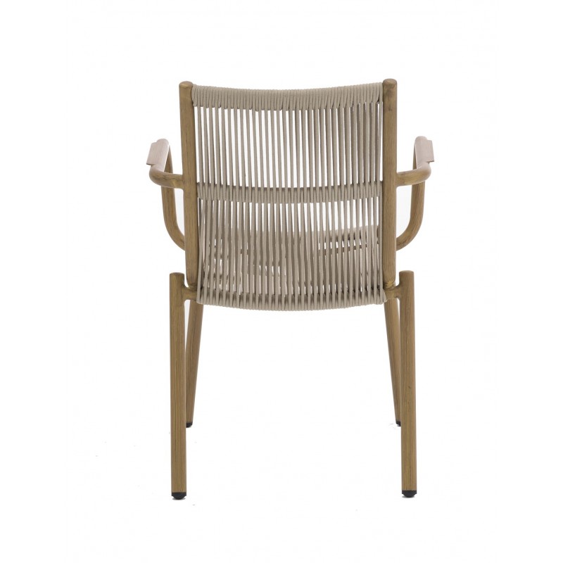 Uranus Πολυθρόνα  Aλουμίνιο -PE Rattan Rope 58x100x260cm 