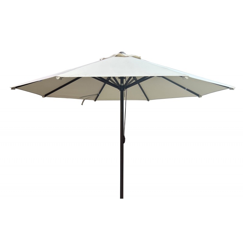 Chan1799 - ομπρέλα αλουμινίου 3x3 m -8 ακτίνες  χαλυβα- polyester spoly 280 gr -μηχανισμος ανυψωσεις με ραουλο 