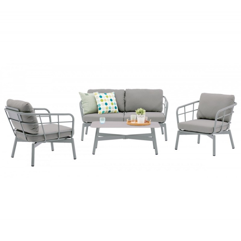 Medora set 4τμχ αλουμινίου - γκρί χρώμα  