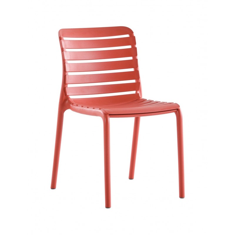 Parm καρέκλα polypropylene κόκκινο-47x56x82(47)cm    