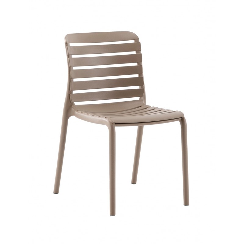 Parm καρέκλα polypropylene μόκα  47x56x82(47)cm