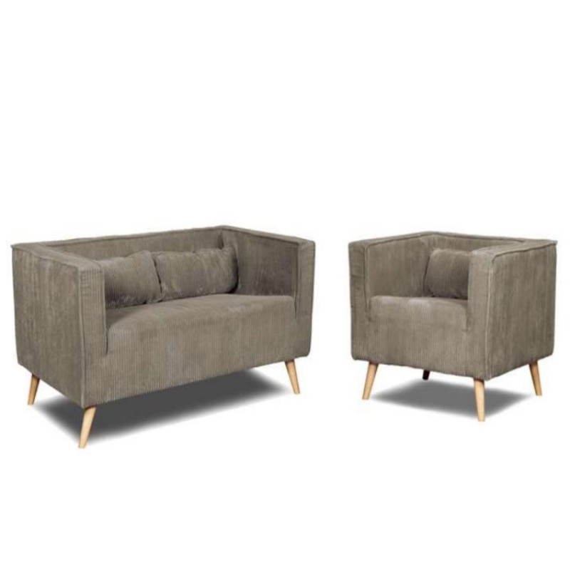 ΣΕΤ ΣΑΛΟΝΙ VANESSA ΚΑΝΑΠΕΣ ΚΑΙ ΠΟΛΥΘΡΟΝΑ ΣΕ ΧΡΩΜΑ TAUPE 1071 ΙΝ + 1068 ΙΝ 123*070*068cm