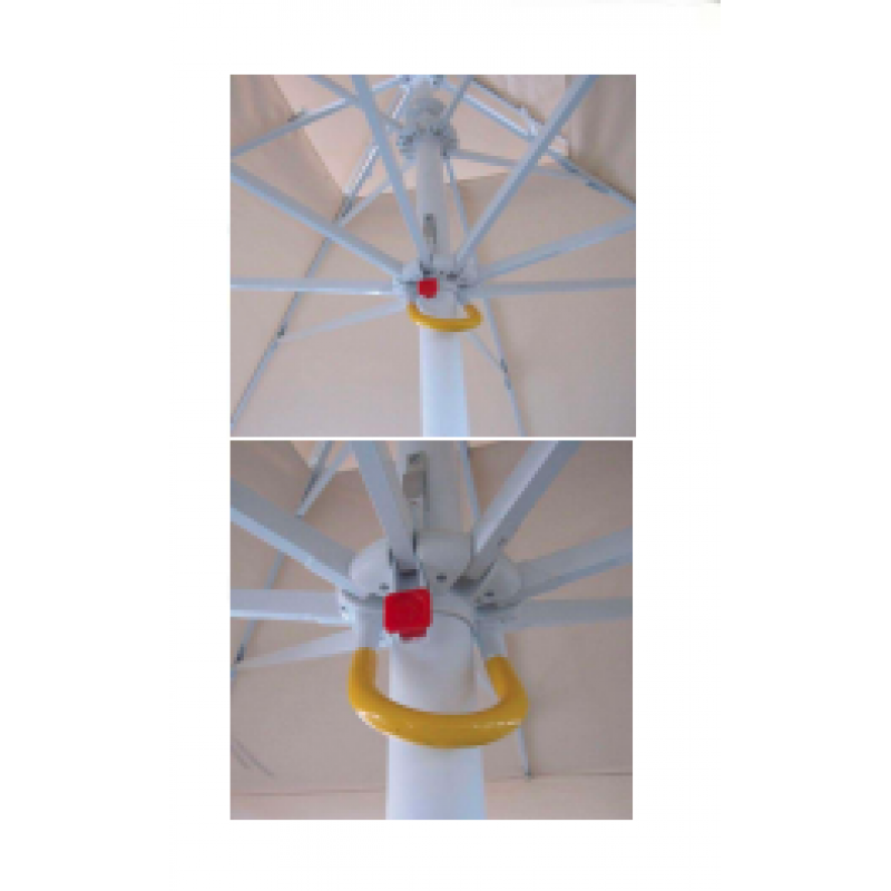 BLIUMIS  5140 G - Ομπρέλα αλουμινίου 4Χ4 τετράγωνη  Βαρέου τύπου επαγγελματική - εκρου πανί