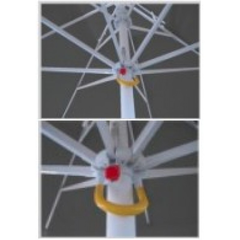 BLIUMIS  5140 G - Ομπρέλα αλουμινίου 4Χ4 τετράγωνη βαρέως τύπου επαγγελματική - σκούρο γκρι πανί